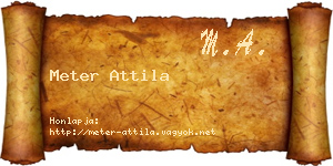 Meter Attila névjegykártya